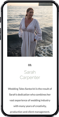 Wedding Tales Santorini iphone screen 2